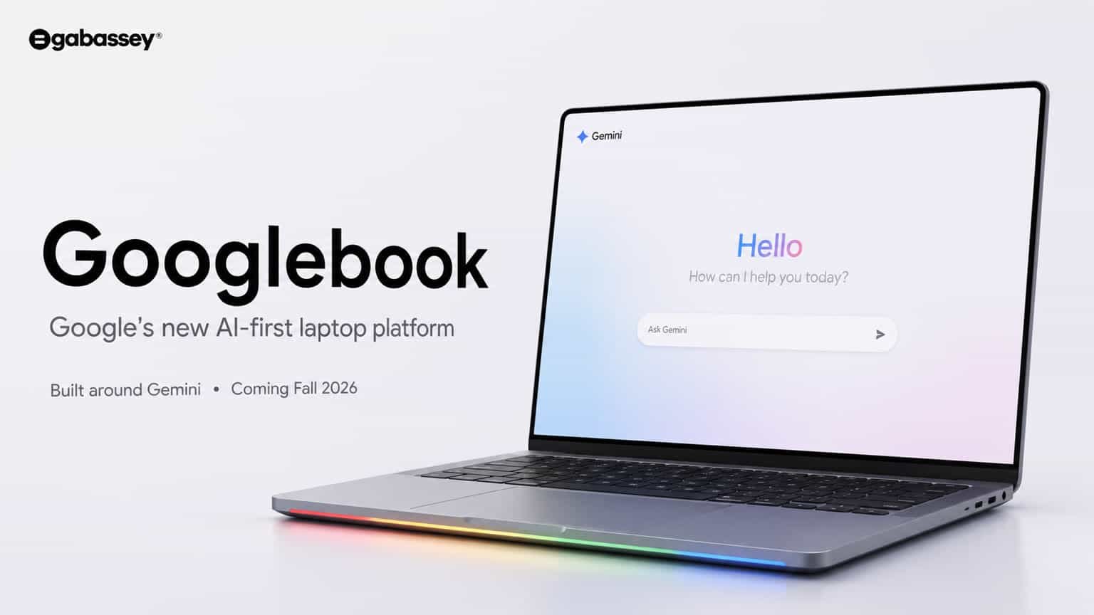 Googlebook 2026 laptop with Gemini AI and Android integration