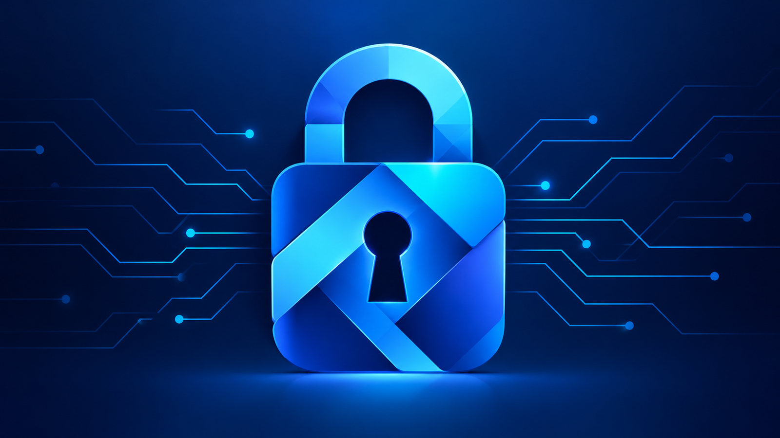 Digital padlock illustration representing post-quantum cryptography